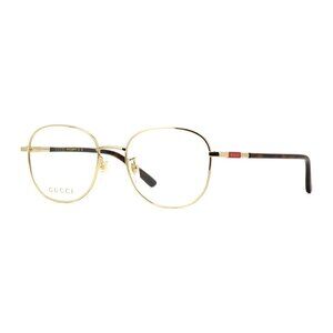 NEW GUCCI EYEGLASSES, GOLD/DARK HAVANA MEN EYEWEAR GUCCI GG1352O 004